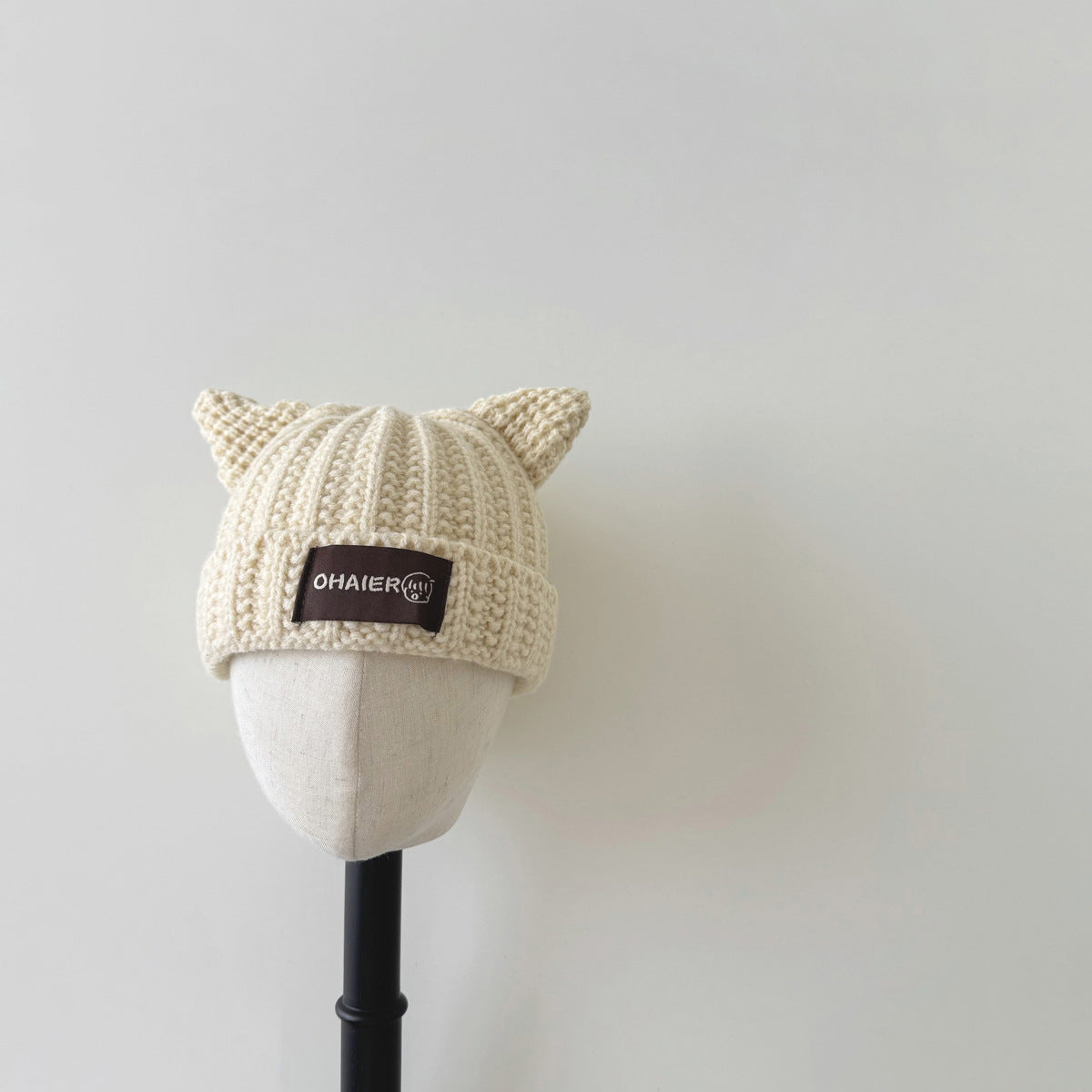 Children's Hat Cute Horn Warm Knitted Wool Kids' Headwear