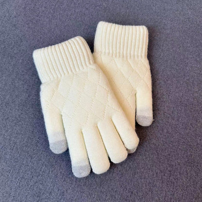 Women's Style Knitted Knitting Wool Winter Warm Veet Gloves