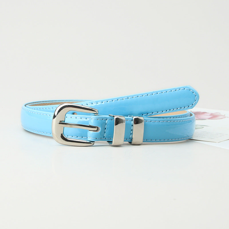 Women's Korean Style Versatile Alloy Thin Candy Color Belts