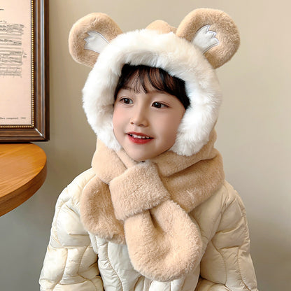 Children's Winter Fleece Lined Padded Warm Keeping Windproof Earflaps Boys Kids' Headwear