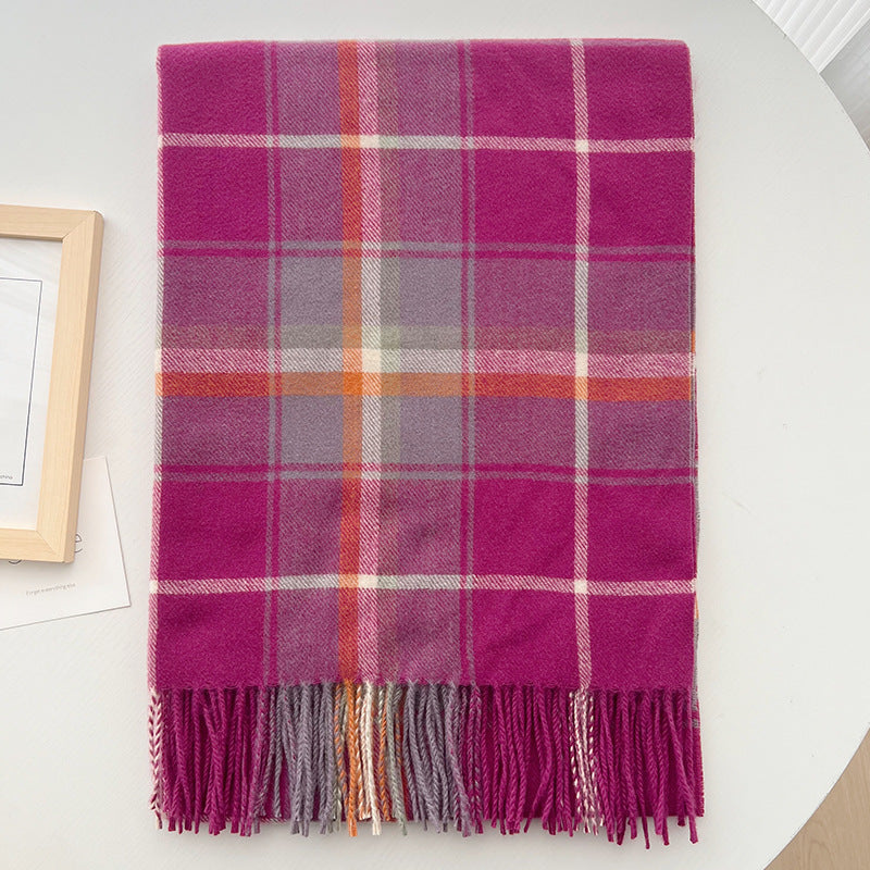 Atmosphere Plaid Korean Winter Warm British Scarfs