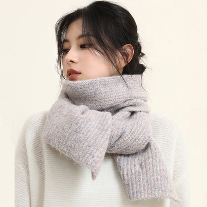 Women's Sheep Fur High-grade Thermal Knitting Thick Scarfs