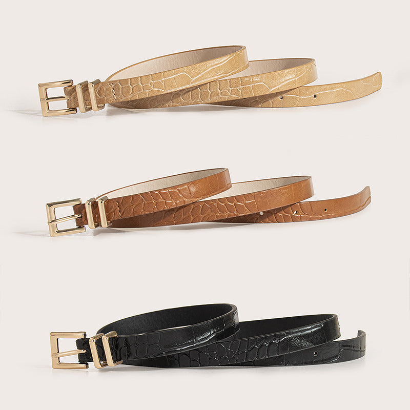 Women's Exquisite Versatile Crocodile Fine Suit Fashion Belts