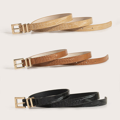 Women's Exquisite Versatile Crocodile Fine Suit Fashion Belts