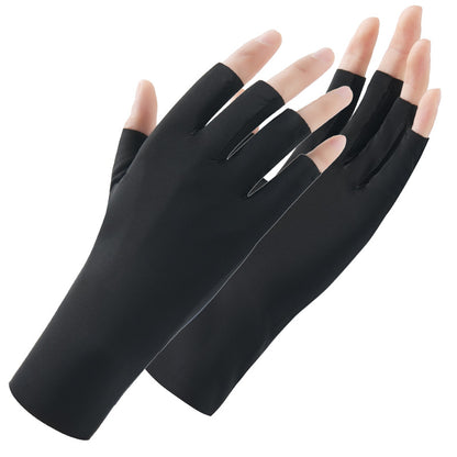 Protection Half Finger Silk Ice Uv Nail Riding Sports Gloves