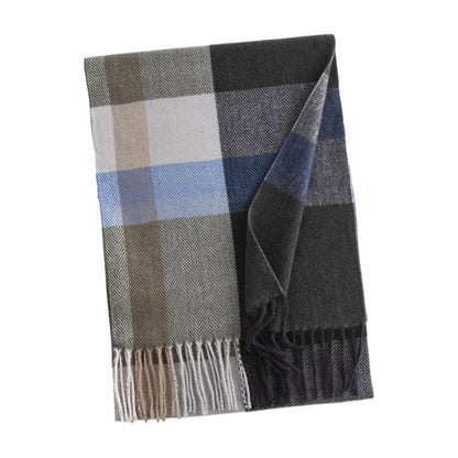 Men's Plaid Artificial Cashmere Fashion Commuter Neck Scarfs