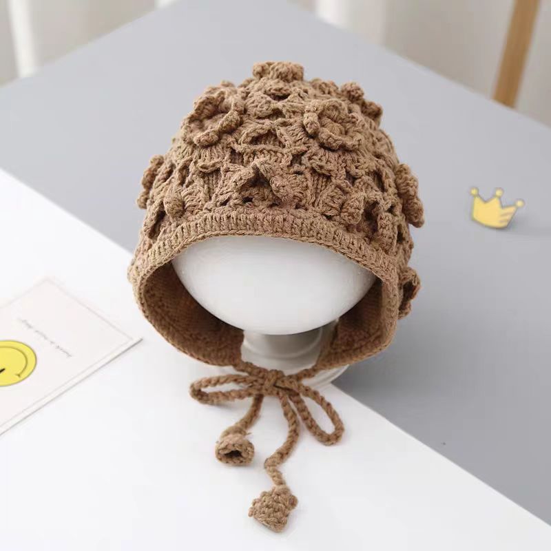 Children's Out Knitted Hat Handmade Crochet Princess Korean Woolen Kids' Headwear