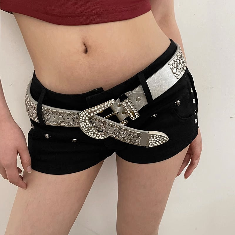 Hot Wide Female Ornament Rhinestone With Belts