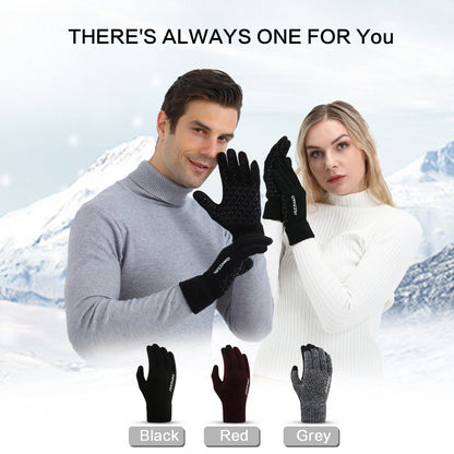 Women's & Men's Outdoor Keep Warm Fleece Running Windproof Touch Screen Fitness Gloves