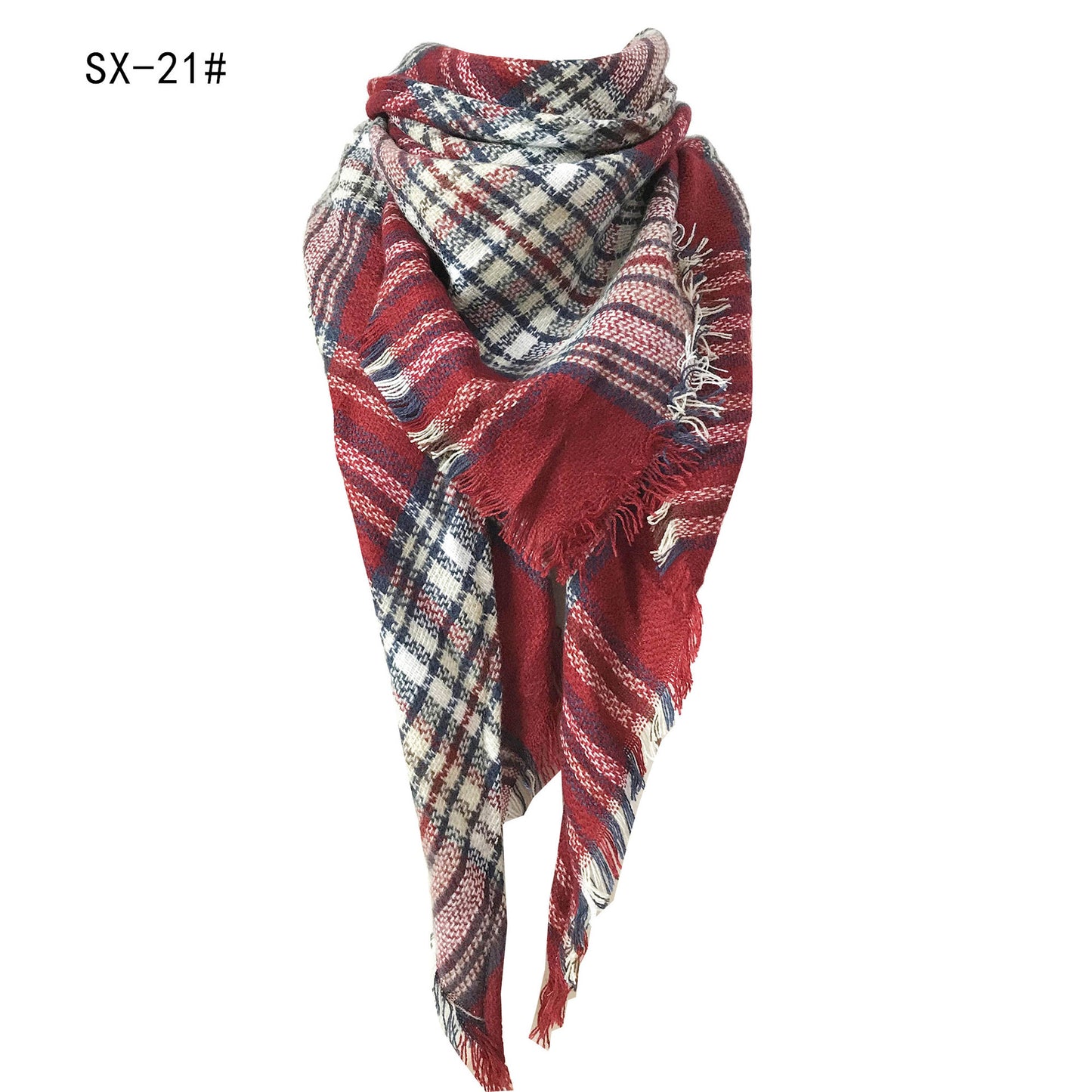 Women's Double-sided Square Triangular Binder Neck Warmer Scarfs