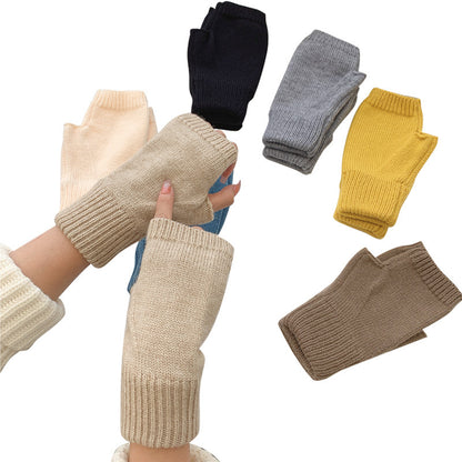 Warm Finger Open Female Winter Male Gloves