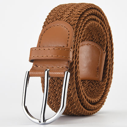 Women's & Men's Woven Stretch Casual Alloy Pin Buckle Belts