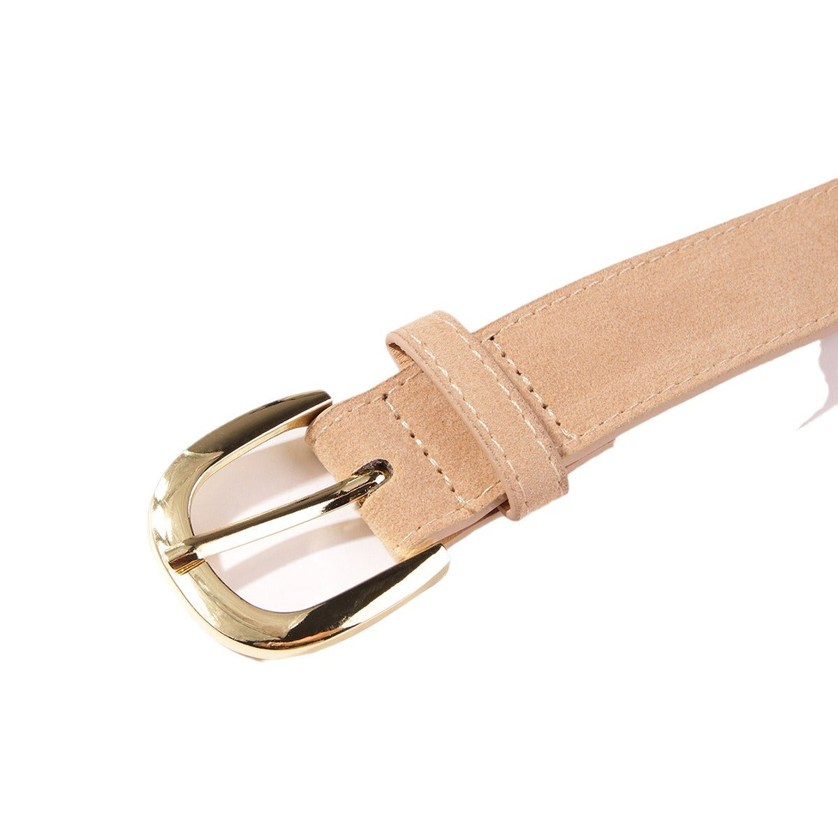 Women's Suede Leopard Print Simple Pin Buckle Belts