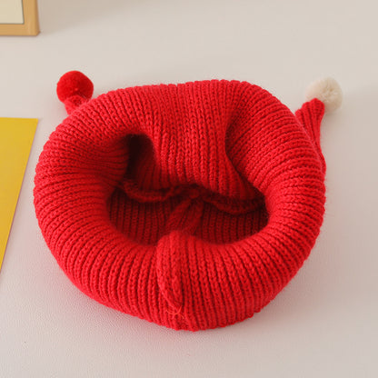 Women's & Men's Red Funny Festive Knitted Winter Keep Kids' Headwear