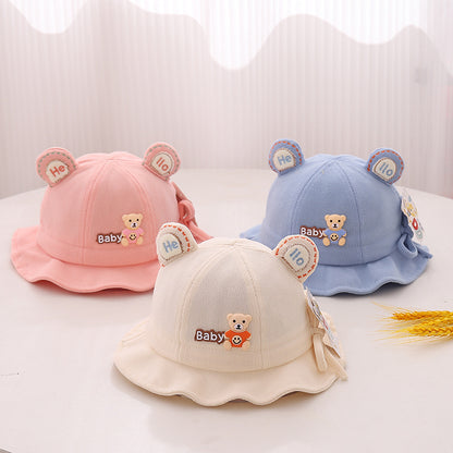 Spring Boys Bucket Cute Bear Adjustable Kids' Headwear