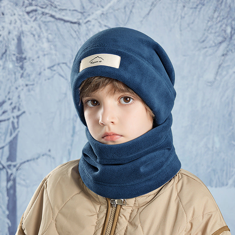 Children's Hat Winter Olympic Fleece Warm Two-piece Set Boys Outdoor Kids' Headwear