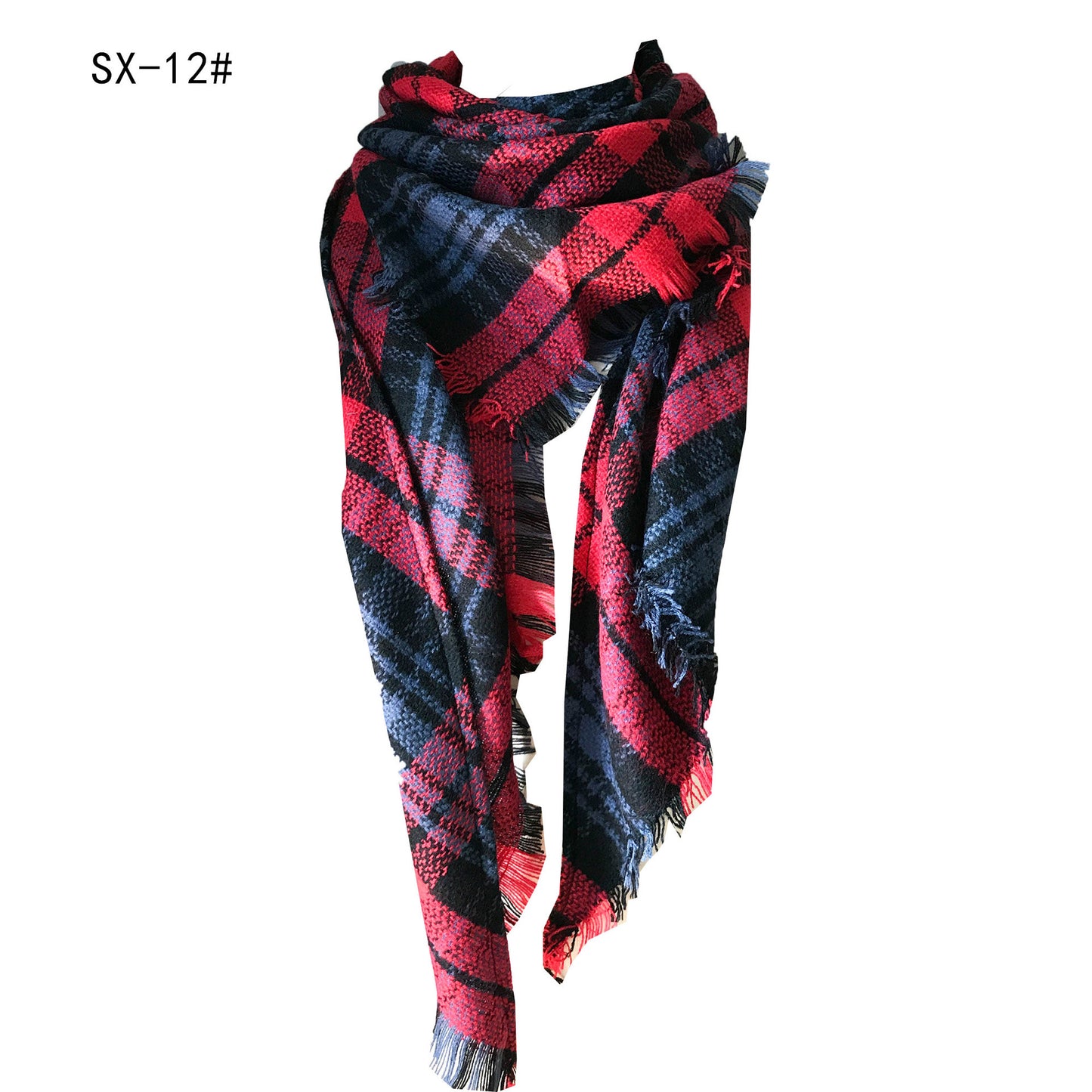 Women's Double-sided Square Triangular Binder Neck Warmer Scarfs