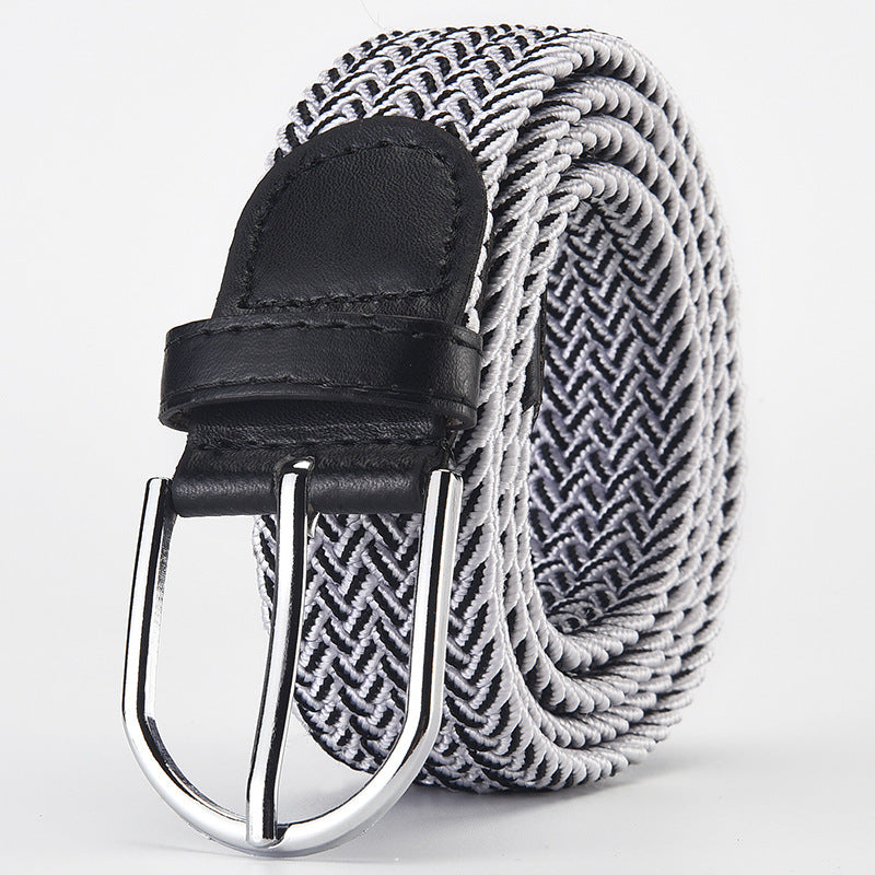 Women's & Men's Woven Stretch Casual Alloy Pin Buckle Belts