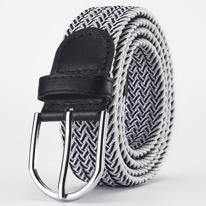 Women's & Men's Woven Stretch Casual Alloy Pin Buckle Belts