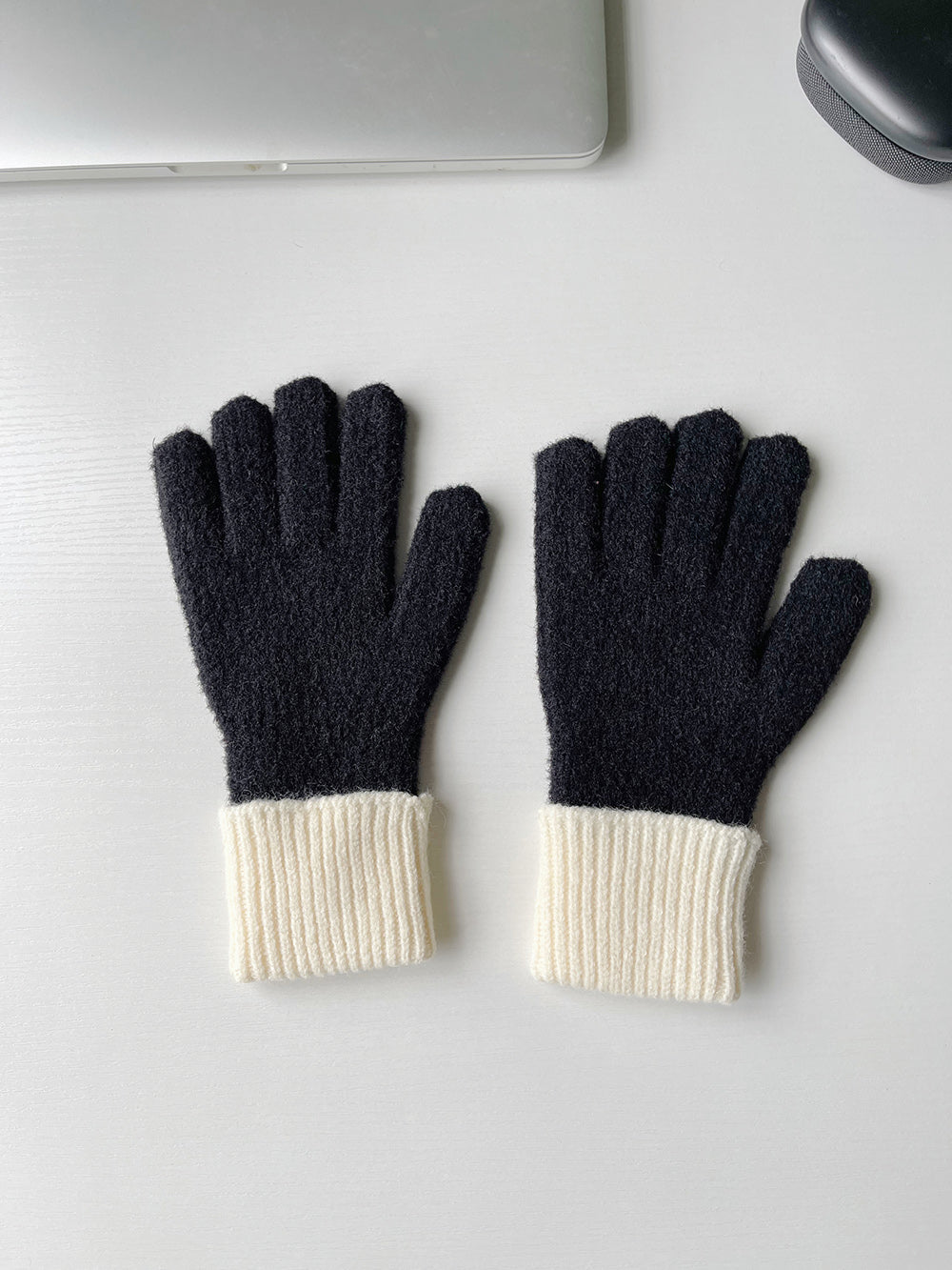 Women's Knitted Knitting Wool Warm Touch Screen Leakage Gloves