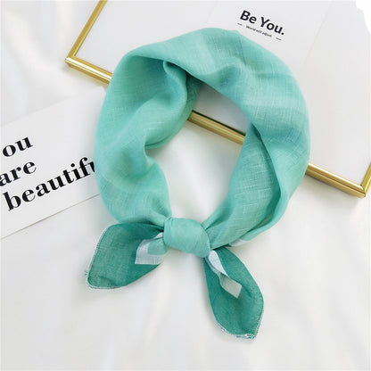 Women's Small Square Towel Silk Summer Fresh Korean Scarfs