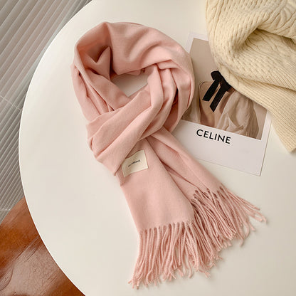 Women's Color High Quality Korean Style Thick Thermal Scarfs