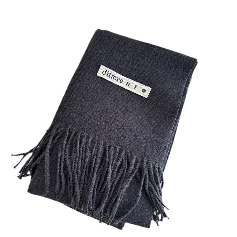 Women's Artificial Cashmere Solid Color Couple Warm Scarfs