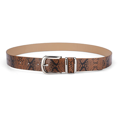 Women's Four Snake Pattern Retro Decorative Pin Buckle Clothing Belts