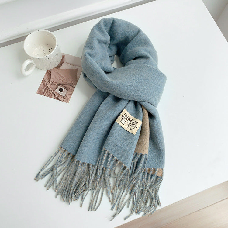 Women's Korean Style Double-sided Long Warm Fashionable Scarfs