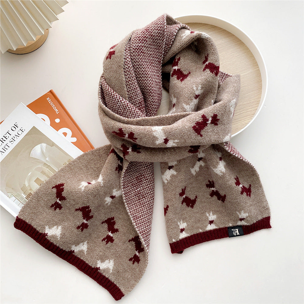 Women's Long Knitted Korean Thickened Warm Fashionable Scarfs