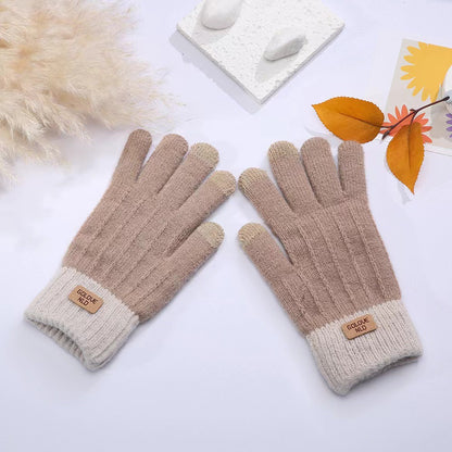 Women's & Men's Knitted Touch Screen Full Finger Thermal Extra Thick Gloves