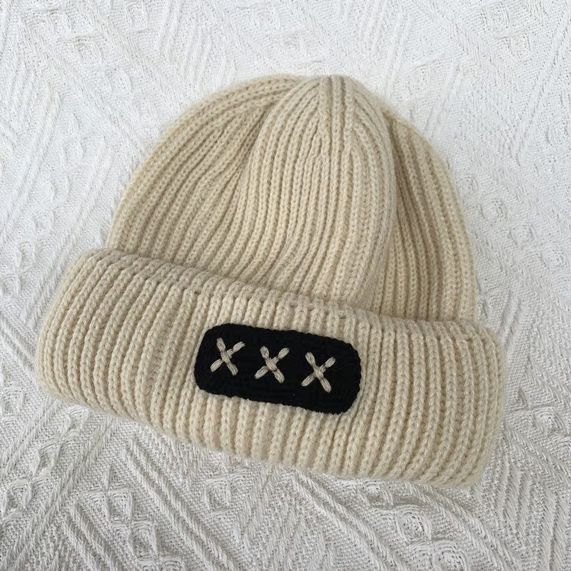 Children's Fashion Letters Woolen Boys Pullover Knitted Kids' Headwear