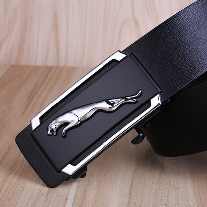 Men's Leather Toothless Automatic Buckle Waist Seal Belts