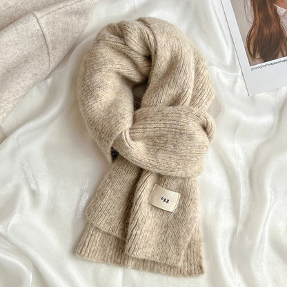 Mohair Clip Flower Female Winter Soft Glutinous Wool Scarfs