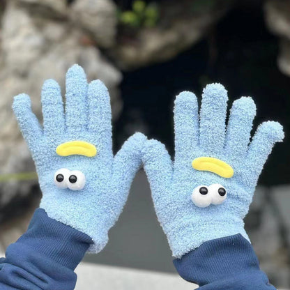 Funny Five Finger Candy Color Coral Gloves