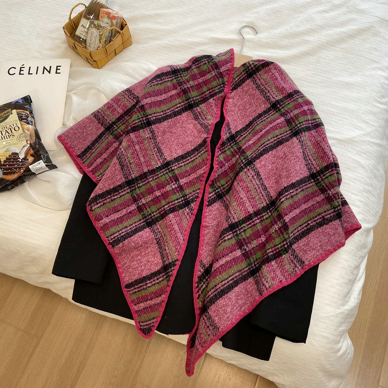 Women's Glutinous Lazy Shawl Warm Triangular Binder Scarfs