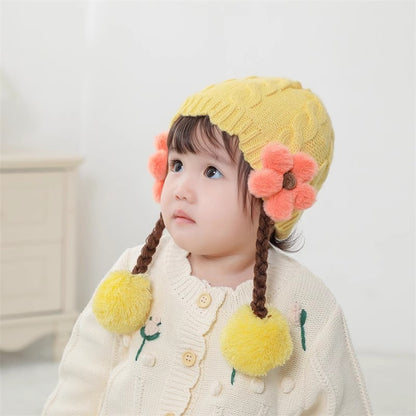 Wig Knitted Hat Travel Thermal Head Cover Kids' Headwear