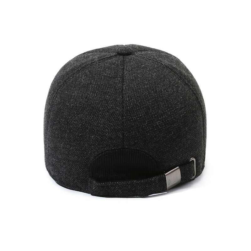 Men's Thickened Earflaps Warm Peaked Outdoor Woolen Hats & Caps