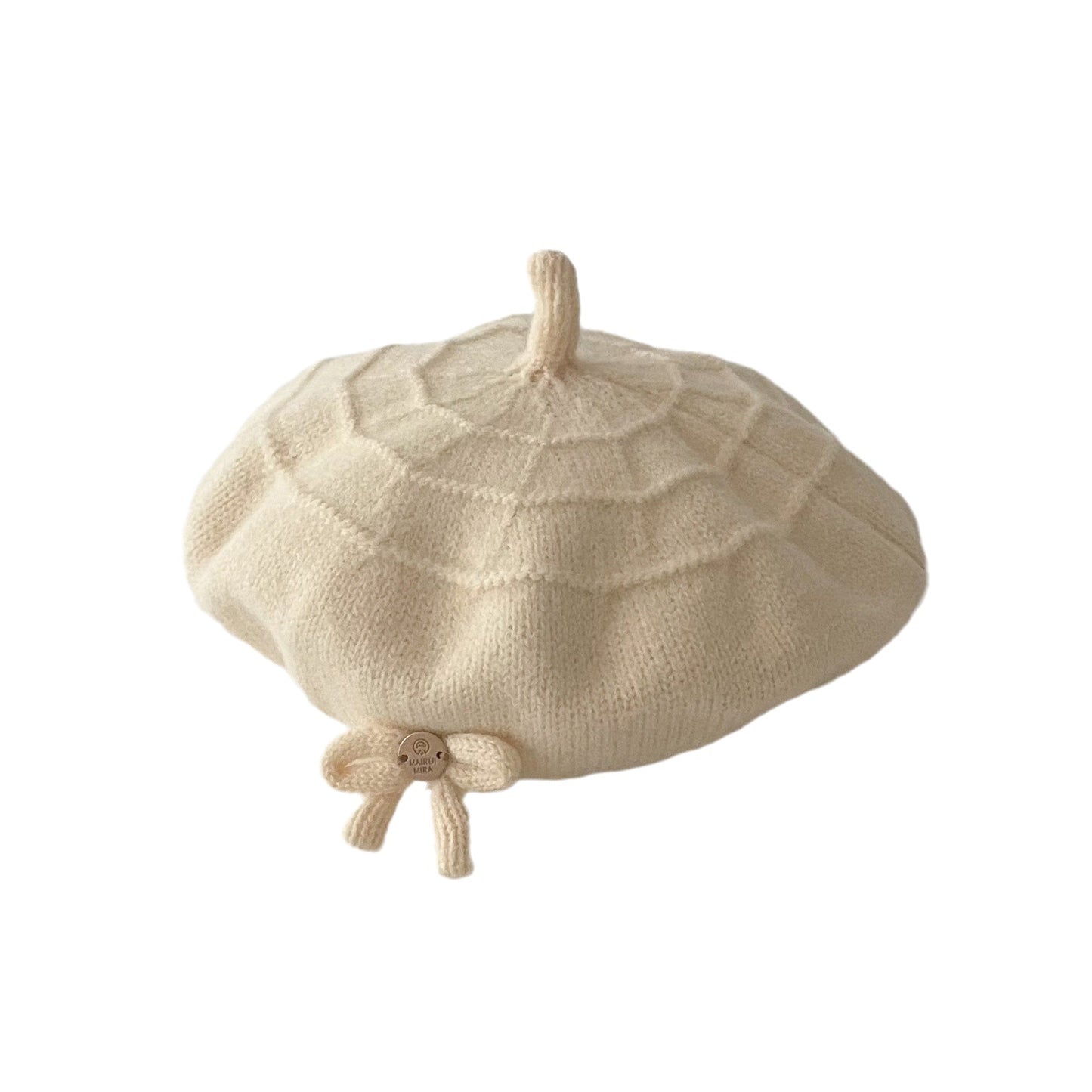 Children's Versatile Beret Bowknot Hat Knitted Kids' Headwear