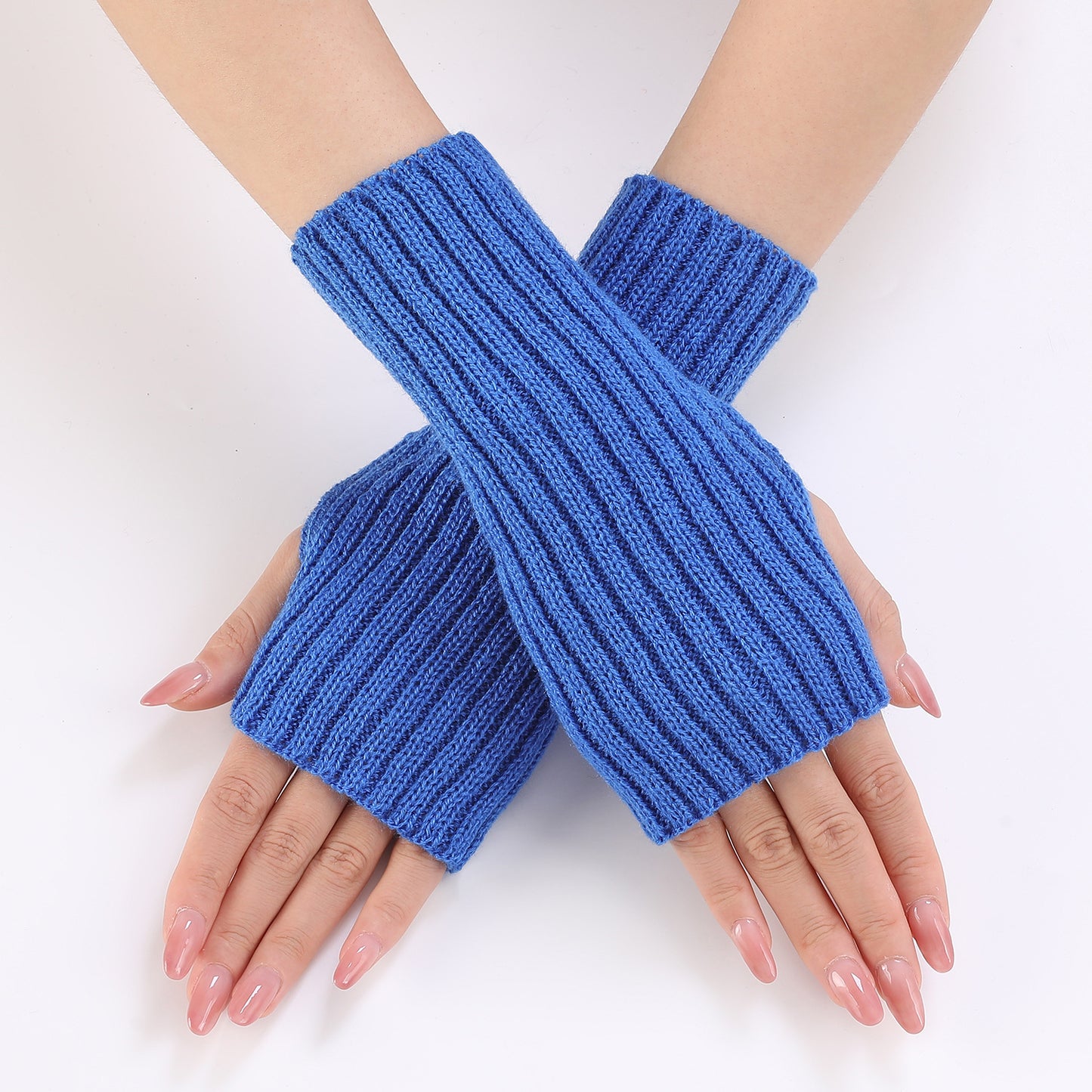 Women's Knitted Wool Fingerless Arm Sleeve Wrist Gloves