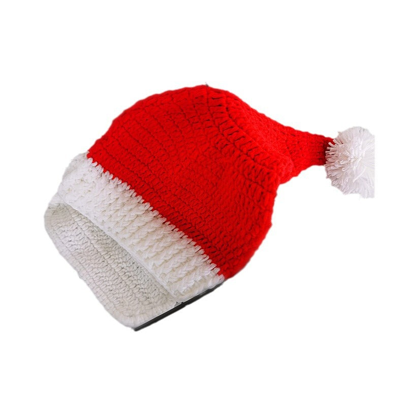 Hand-woven Christmas Hat Red Mask Beard Kids' Headwear