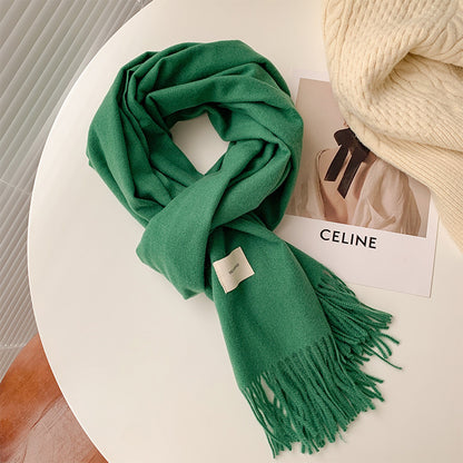 Women's Color High Quality Korean Style Thick Thermal Scarfs