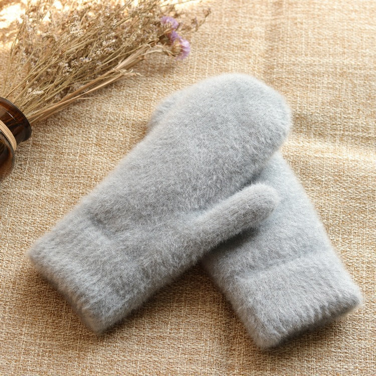 Women's Fleece Lined Padded Warm Keeping Korean Gloves