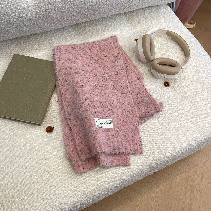 Homemade Korean Romantic Trendy Knitted With Wool Scarfs