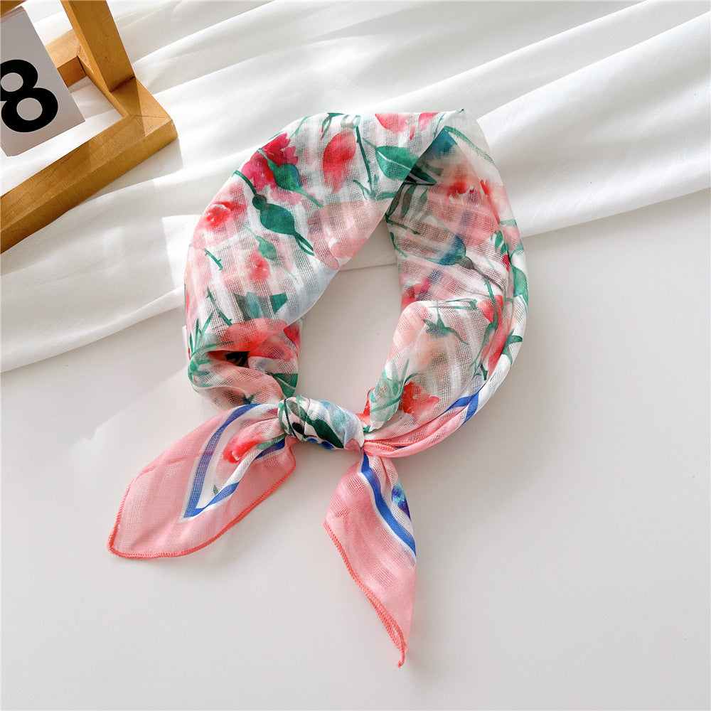 Women's Towel Silk Artistic Fashionable Elegant Hair Scarfs