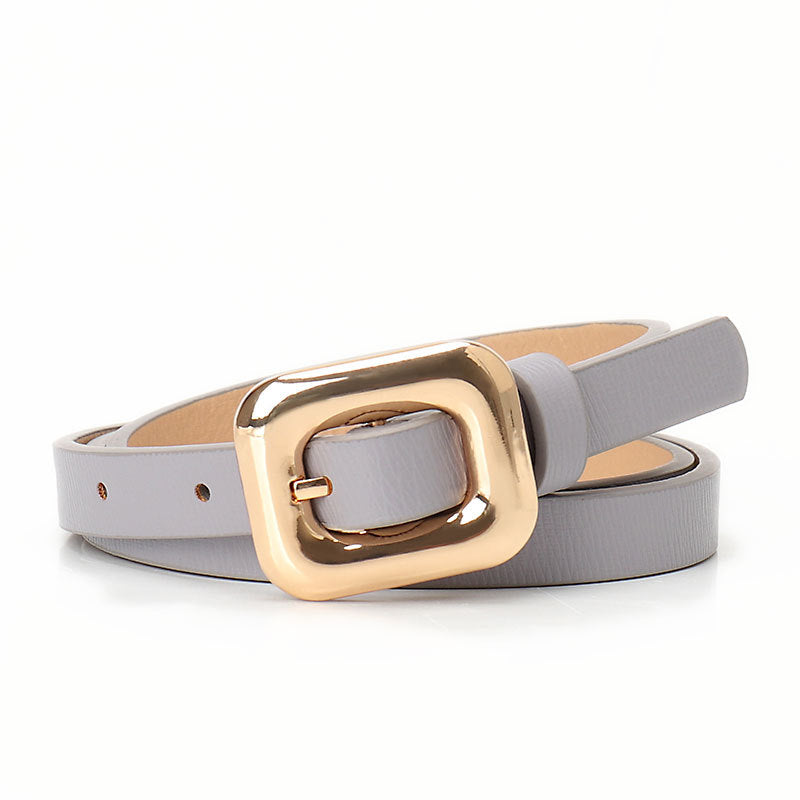 Women's Alloy Square Buckle Versatile Dress Jeans Belts