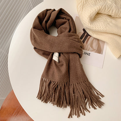 Women's Color High Quality Korean Style Thick Thermal Scarfs