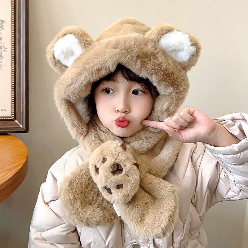 Children's Winter Fleece Lined Padded Warm Keeping Windproof Earflaps Boys Kids' Headwear