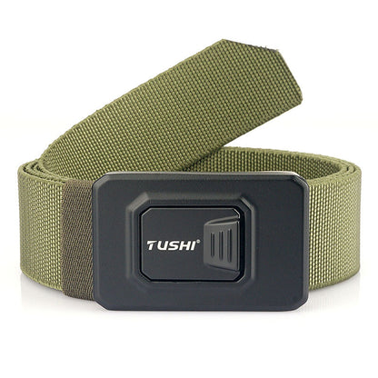 Men's Aluminum Alloy Release Buckle Tactical Nylon Belts