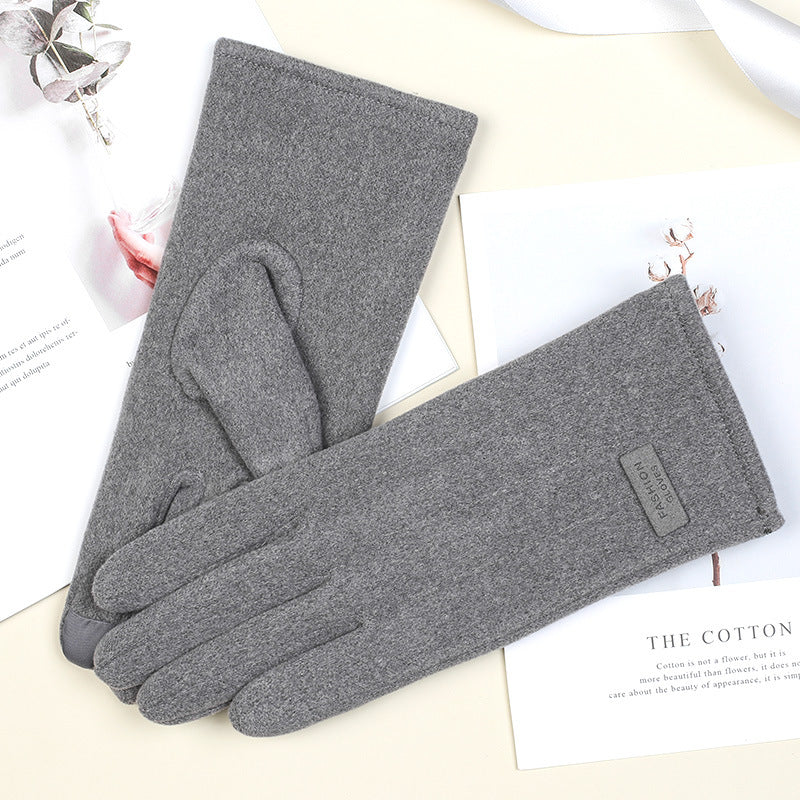 Women's & Men's Fashion Outdoor Riding Fleece-lined Thickened Cold Gloves